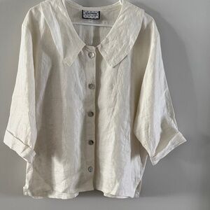 Women's Cream Button Down Shirt
